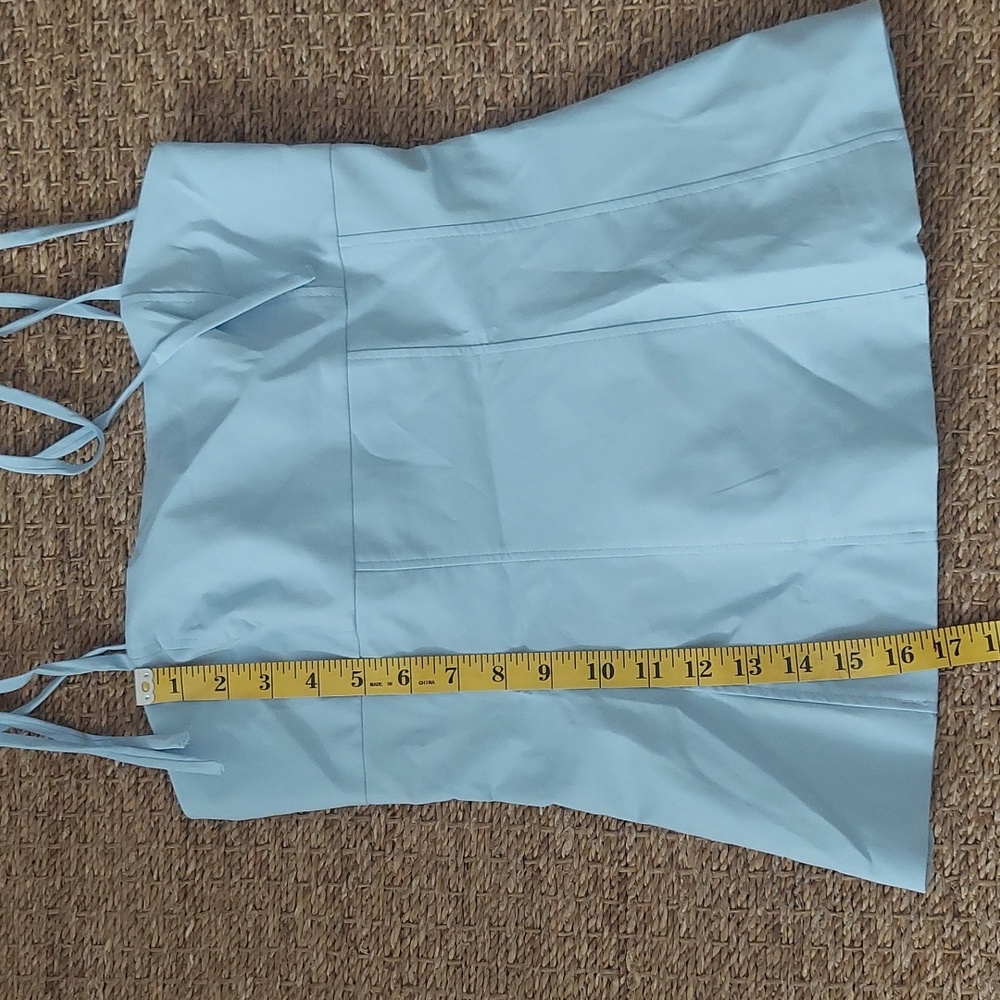 Zara Light Blue Tank Top with Ties - Picture 4 of 6